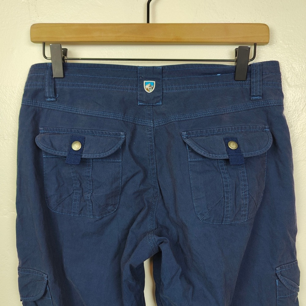 Kuhl Cargo Pants Womens 4 Regular Blue Vintage Patina Dye Gorpcore Hiking - Picture 7 of 12